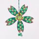 Handmade Wooden Flower Christmas Hanging for Home Decor - Green, Black, Red, Blue
